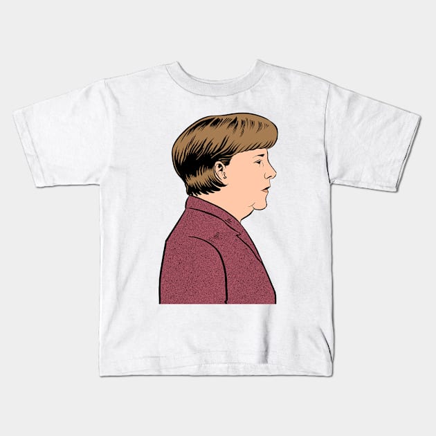 Angela Merkel Kids T-Shirt by TwoSeventy (270)